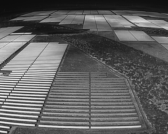Aerial view of solar array